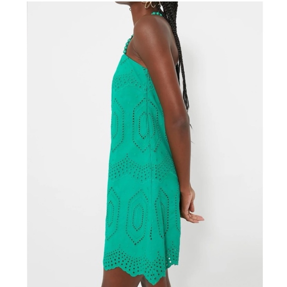 HYACINTH HOUSE Green Eyelet Mini Ibiza Dress - Picture 3 of 9